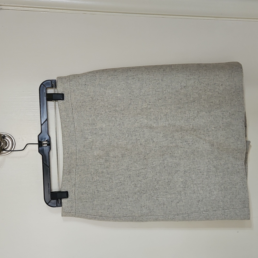 J. Crew Mercantile light gret wool skirt.